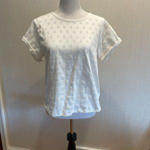 Joie white rolled-sleeved Top - Medium - NWT